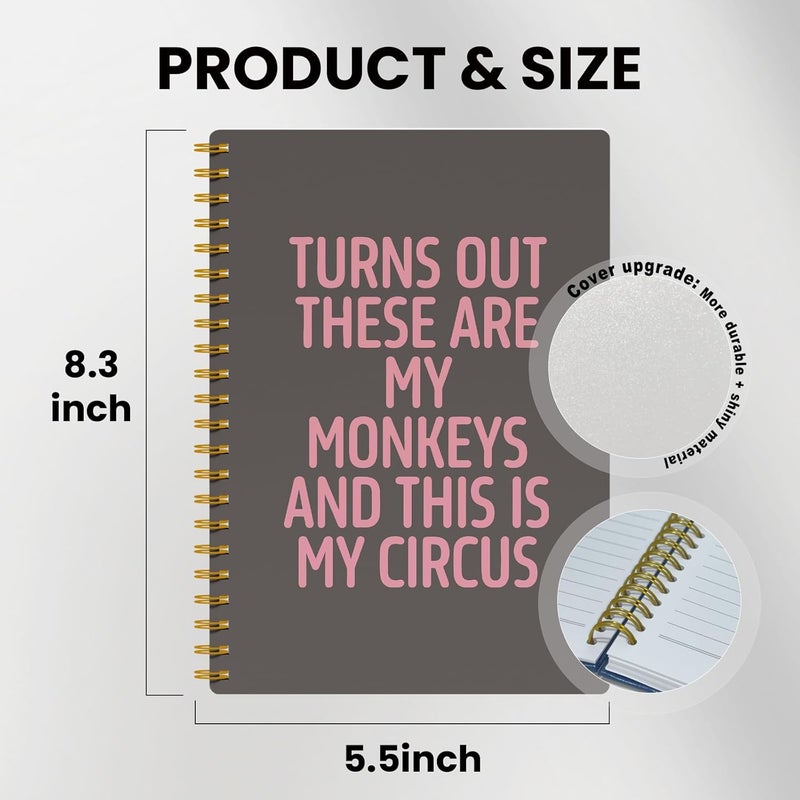 EKGJW Funny Notebooks for Work,Brown Aesthetic Journal, Funny Boss Day Gifts, Boss Gifts for Men Women, Funny Gifts for Boss, Boss Office Decor, Spiral Notebook 5.5x8.3 Inch - Image 2